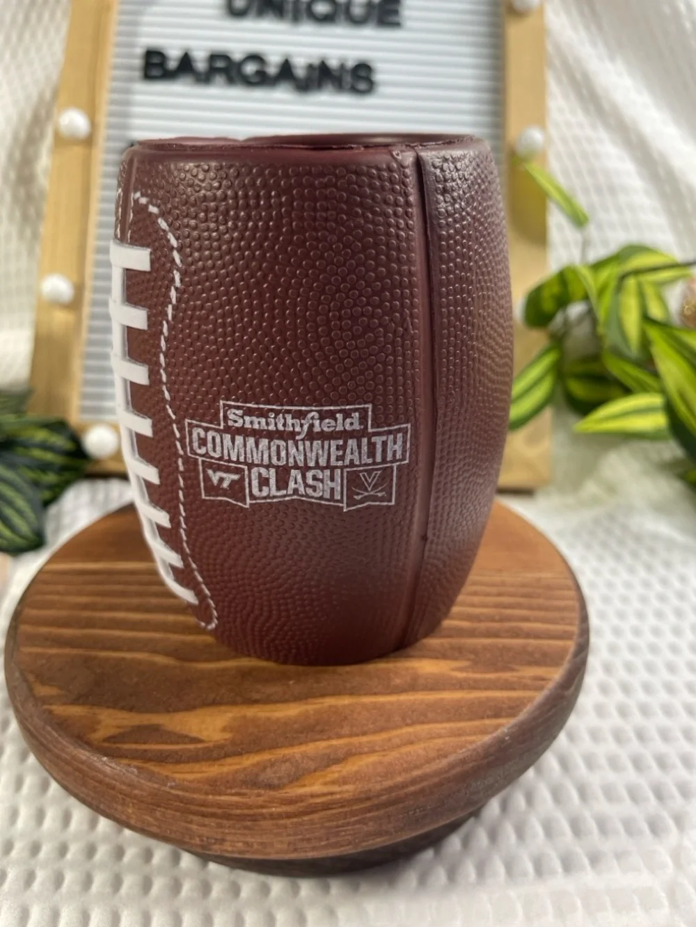 Virginia Tech Commonwealth Clash Football Koozie Cup Smithfield VT UVA